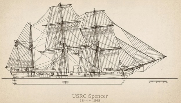 One of Martin’s cutters, the revolutionary iron ship Spencer, proved to be a technological failure and was decommissioned after only a few years. (U.S. Coast Guard) One of Martin’s cutters, the revolutionary iron ship Spencer, proved to be a technological failure and was decommissioned after only a few years. (U.S. Coast Guard)